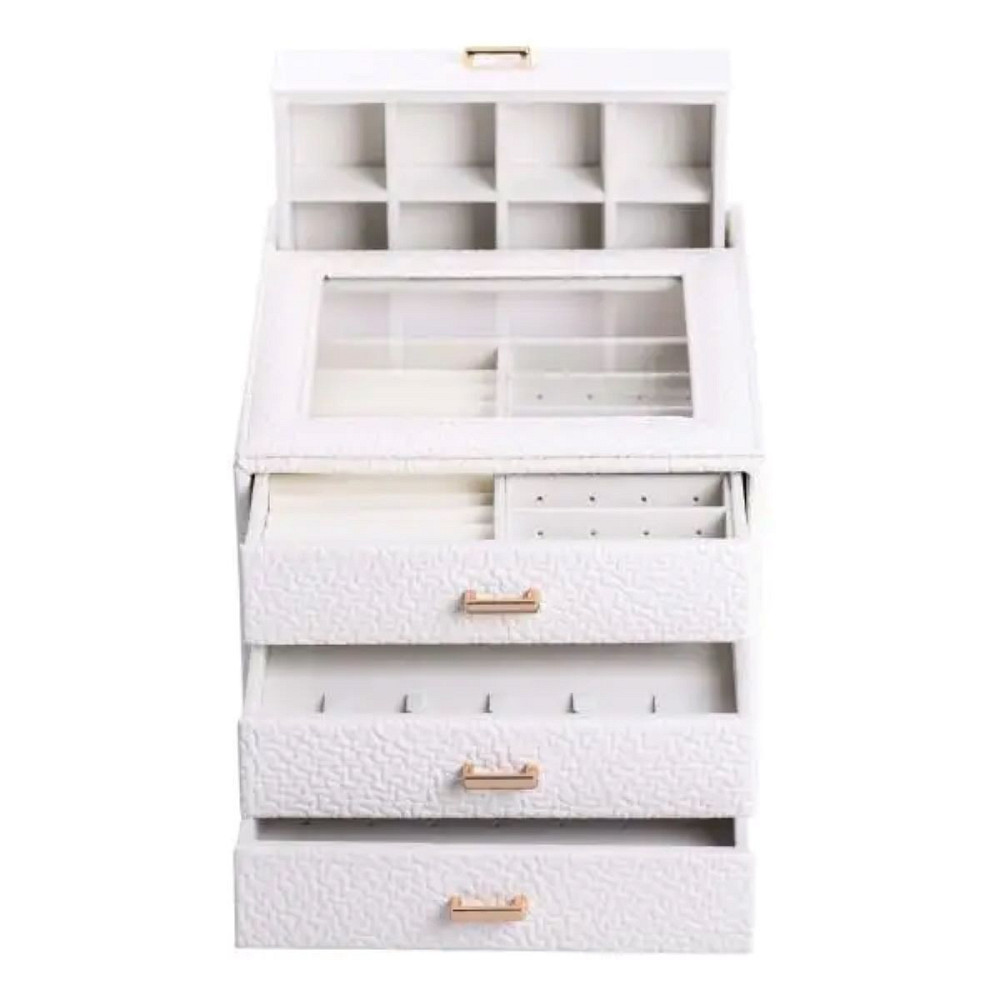 Yiwu Скринька для прикрас з еко шкіри 3 яруси органайзер для ювелірних виробів HP-5-16W Коломыя - изображение 8