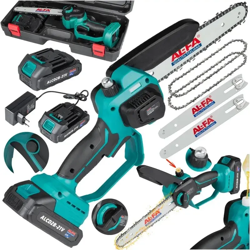 Акумуляторна міні-пилка AL-FA – 21V, безщітковий двигун, гілкоріз з 2 шинами Львів - фото 10