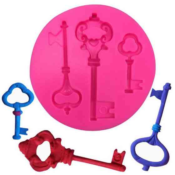 Молд силиконовый Ключи 75 мм розовый Киев