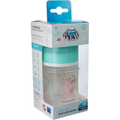 Бутылочка для кормления Canpol babies EasyStart - Toys с широким отверстием 120 мл (35/220_gre) Винница - изображение 3