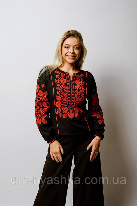 Жіноча вишиванка натуральна "Владана чорна" р.S-XL Кривий Ріг - фото 2