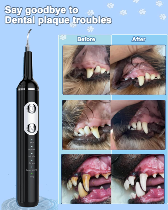Ультразвуковой скалер для собак Stim-U-Dent, удаление налета, 5 режимов, LED, 4 насадки, USB-C, IPX6 Киев - изображение 5