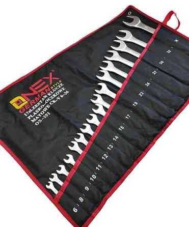 OX-251 Набір ріжкових ключів 17 шт 6-36 мм із гумовою ручкою, стійкі до навантажень, хромованадієва сталь Одеса