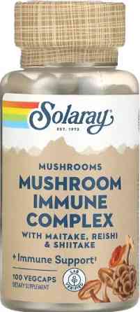 Комплекс грибов для иммунитета, гриб-баран, рейши и шиитаке Solaray Mushroom Immune Complex 100 vcaps Киев