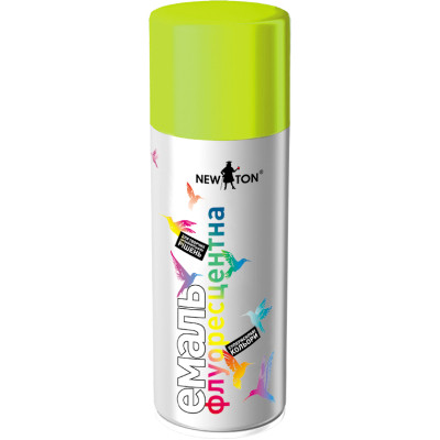 Аерозольна фарба для автомобіля New Ton флуоресцентна 1026 жовта, аер. 400 мл (000000682) Вінниця - фото 1