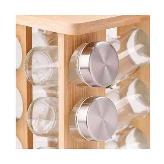 Набір спецій на дерев'яній підставці, 12 предметів Київ