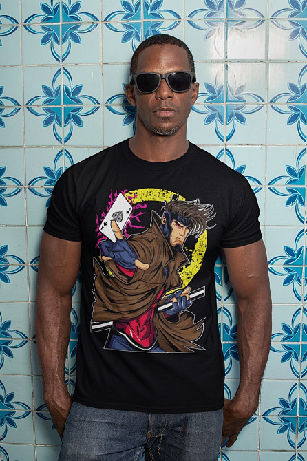 Футболка для хлопчика з аніме принтом Гамбіт Кард Трікк С оверсайз (зріст від 165 до 180) Чорний AnimeJ0559m Дніпро - фото 4