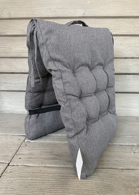 Подушка для стільців (40x120х4 см) подвійна Decorator Мальмо колір сірий 84-157 Київ - фото 6