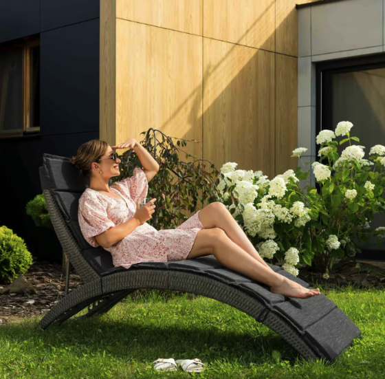 Садовий шезлонг Di Volio Ciampino сіро/графітовий Київ