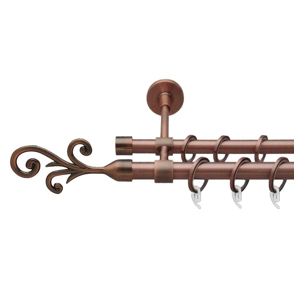 Карниз Orvit Фала металевий дворядний закритий гладка труба кільце фасонне металеве  Мідь 19\16 мм 200 см (6938877) Львів - фото 1