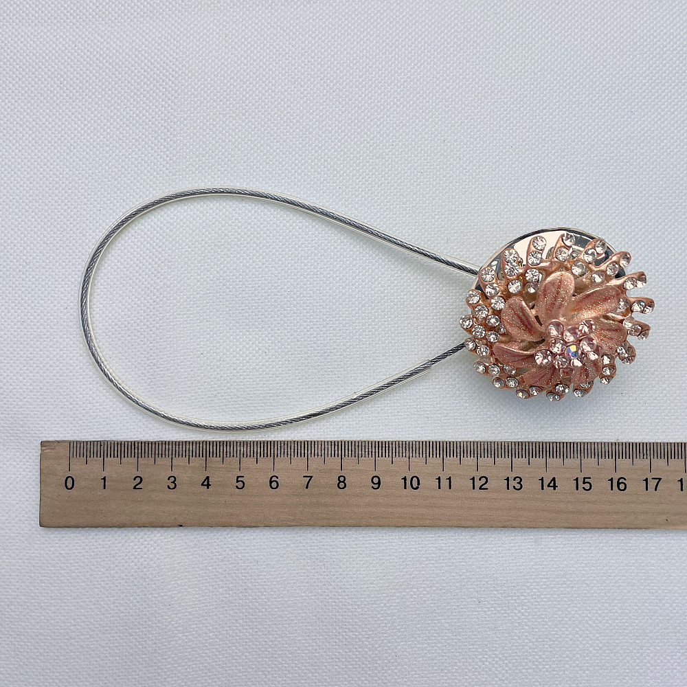 Магніти для штор та гардин "Flowers" набір 2 шт Персиковий (81-217) Київ - фото 7