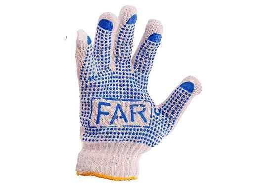Перчатки Рабочие FAR, В упаковке 12 шт, мешок 600 пар Днепр