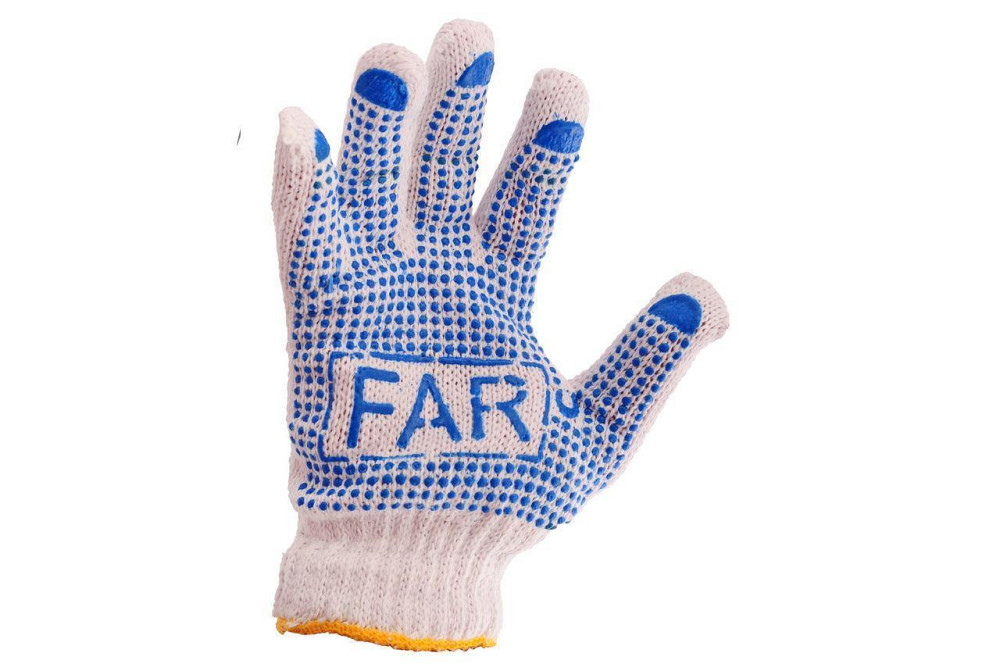 Перчатки Рабочие FAR, В упаковке 12 шт, мешок 600 пар Днепр - изображение 1