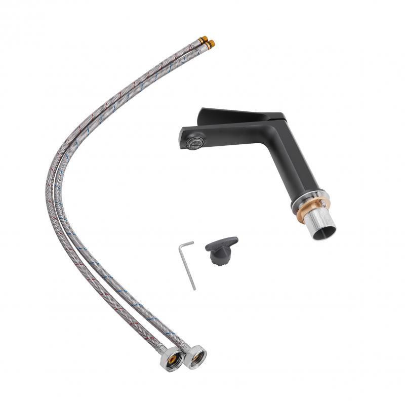 Смеситель для раковины Qtap Slavonice QTSLA1042103B (k35), однорычажный, низкий, Black Matt Харьков - изображение 3