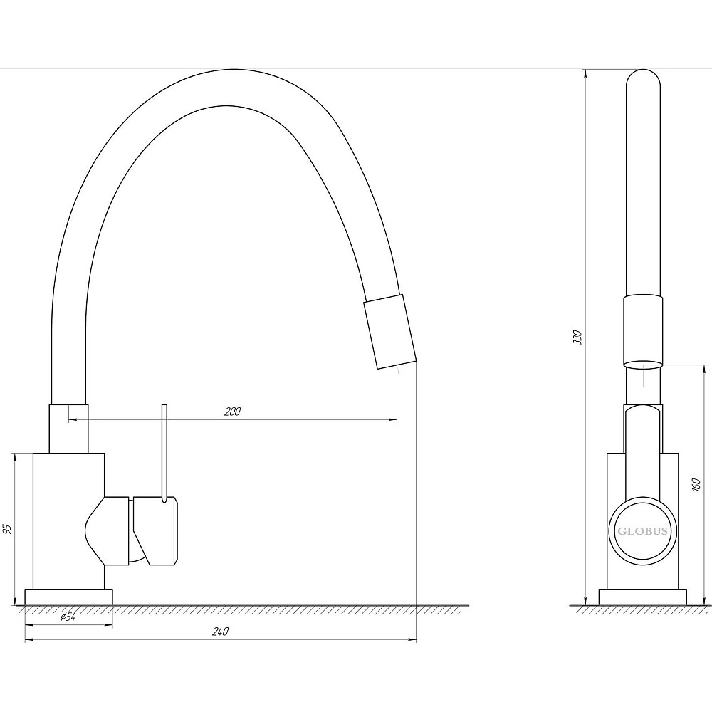 Змішувач для кухні Globus Lux WIEN SUS2-203SG Тернопіль - фото 4