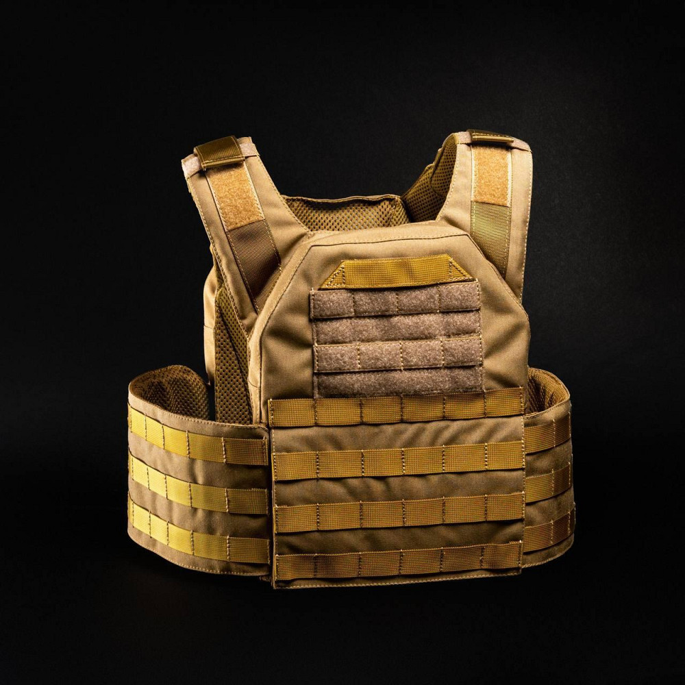 Бронежилет без плит (Кордура 1000Д) з швидким зняттям Пісочний Вінниця - фото 1