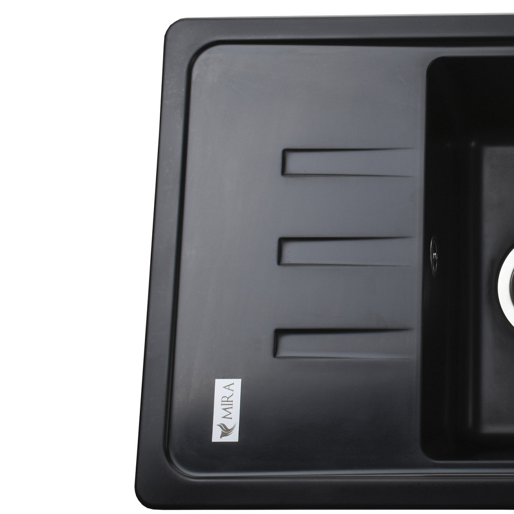 Гранитная мойка Mira MONTI черный 620 х 435 мм Киев - изображение 5