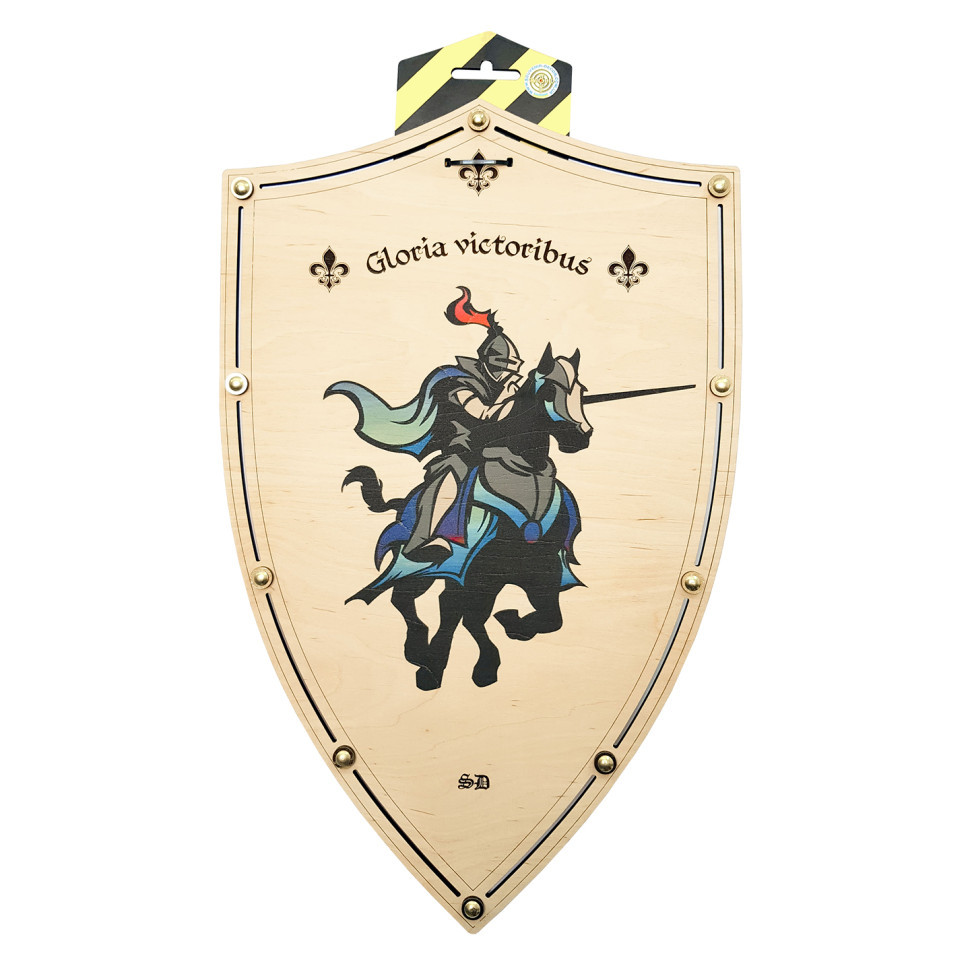 Сувенірний дерев'яний щит «КІННИЙ ЛИЦАР» EQK 47х30 см Вінниця - фото 1