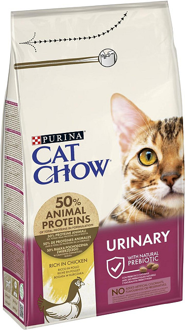 Сухий корм для дорослих котів Cat Chow Urinary для підтримки здоров'я сечовивідної системи з куркою 1.5 кг Вінниця - фото 1