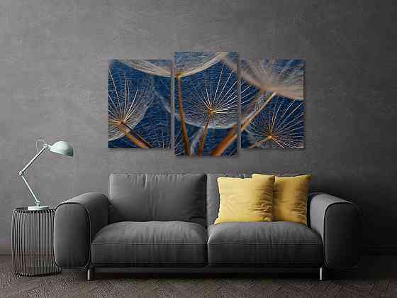 Модульная картина в гостиную / спальню Кульбаби Art-635_3 70x130 см Киев