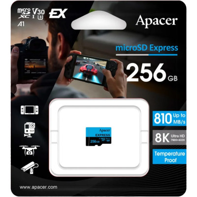 Карта пам&apos;яті Apacer 256GB microSDXC class 10 UHS-I U3 V30 A1 Express (AP256GMCEXG3X17-RA) Вінниця - фото 2