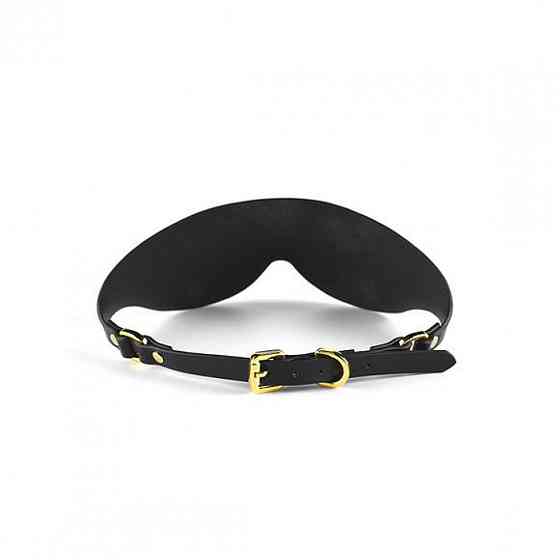 Маска на очі Blindfold UPKO з італійської шкіри, чорна Sex Aura Київ