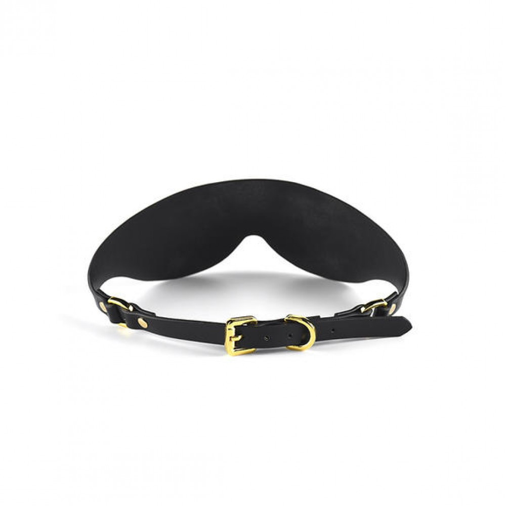 Маска на очі Blindfold UPKO з італійської шкіри, чорна Sex Aura Київ - фото 3