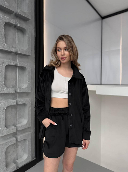 Женский стильный прогулочный велюровый костюм двойка Одесса - изображение 7