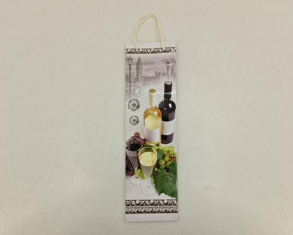 Пакет бумажный подарочный под бутылку  12/9/36(артBUT-78) (12 шт) Харьков - изображение 3