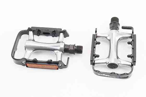 Педалі MTB 9/16" (101x71x23mm) алюмінієві, сріблясто-чорні VM248DU Київ