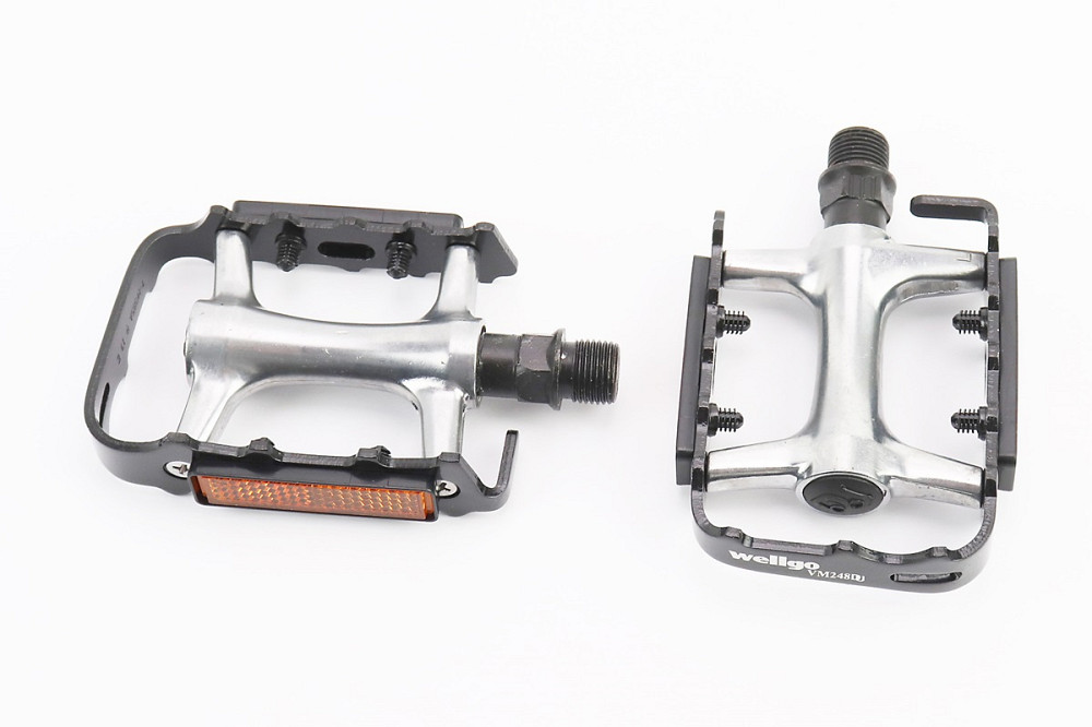 Педалі MTB 9/16" (101x71x23mm) алюмінієві, сріблясто-чорні VM248DU Київ - фото 1