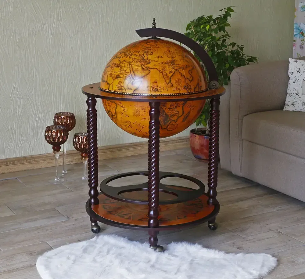 Глобус бар на пол Древняя карта коричневая сфера 45 см Гранд Презент mastersem Киев - изображение 1