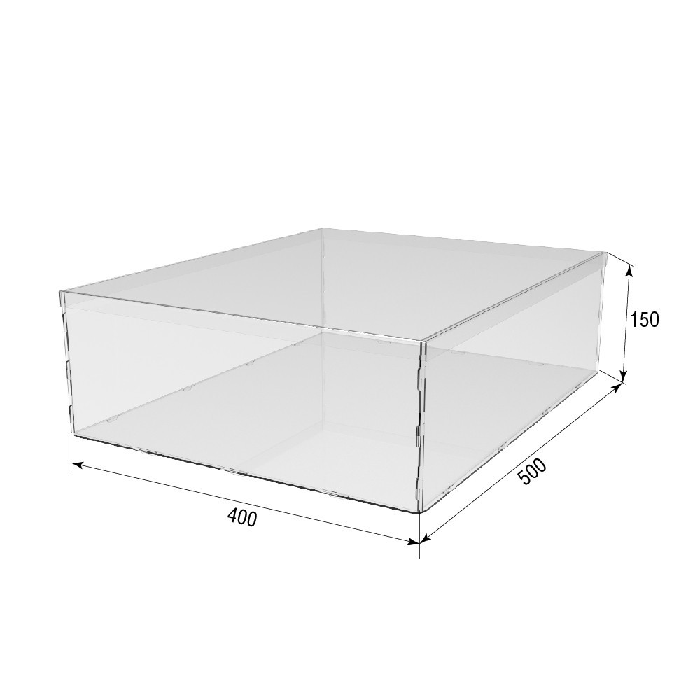 Коробка акриловая EKOSTAR 400х500х150 с крышкой Киев - изображение 3