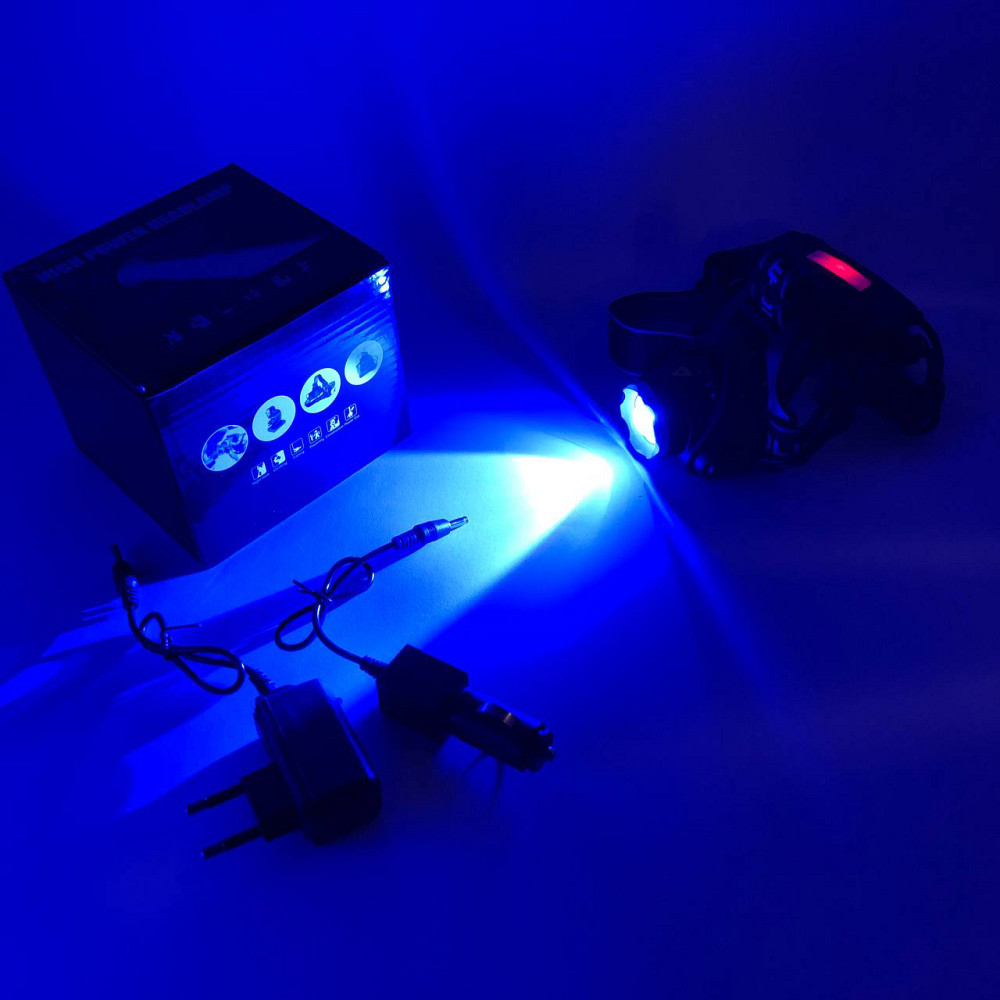 Ліхтар на голову акумуляторний світлодіодний потужний, Потужний налобний ліхтар для риболовлі AV-82 Львів - фото 8