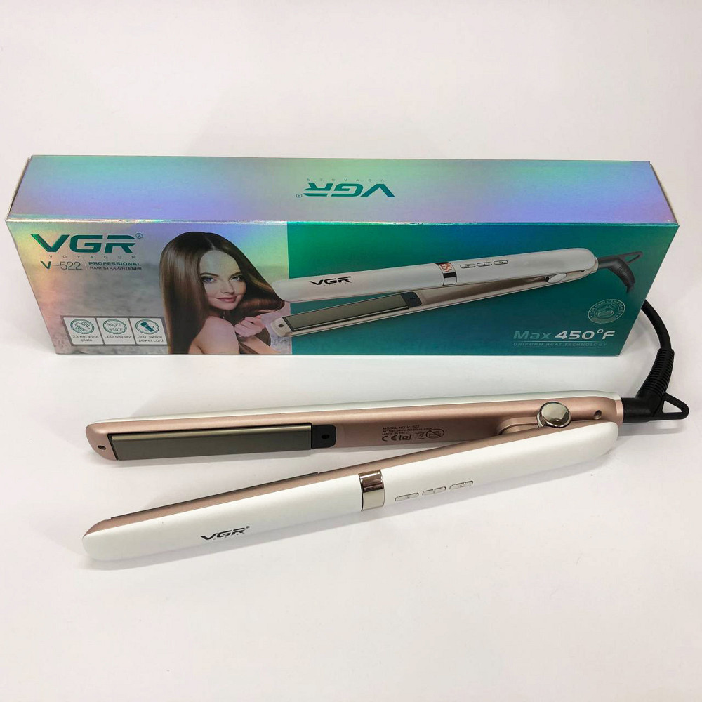 Випрямляч для густого волосся VGR V-522, Дбайливий випрямляч волосся, Плойка вирівнювач YL-54 Львів - фото 15