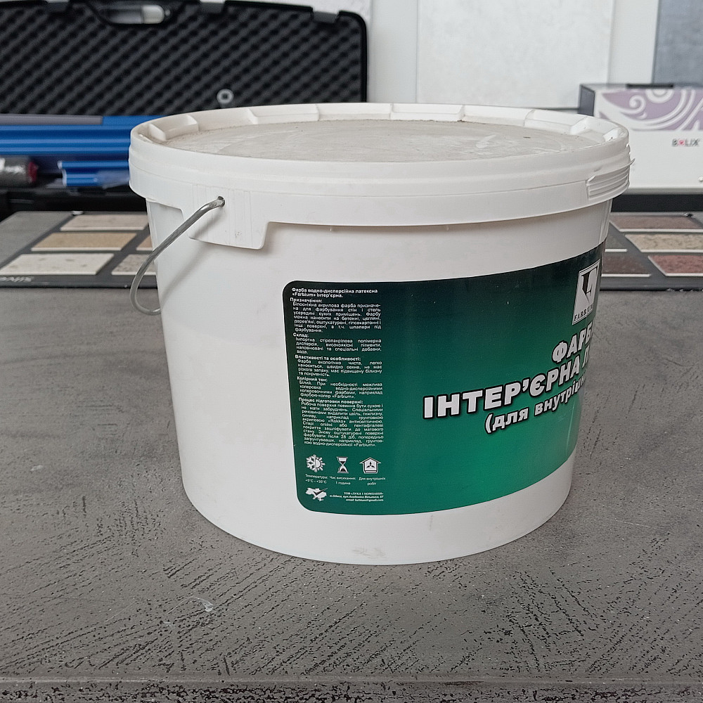 Латексна  iнтер’єрна фарба FARBIUM (екологічно чиста) 10 л Киев - изображение 4