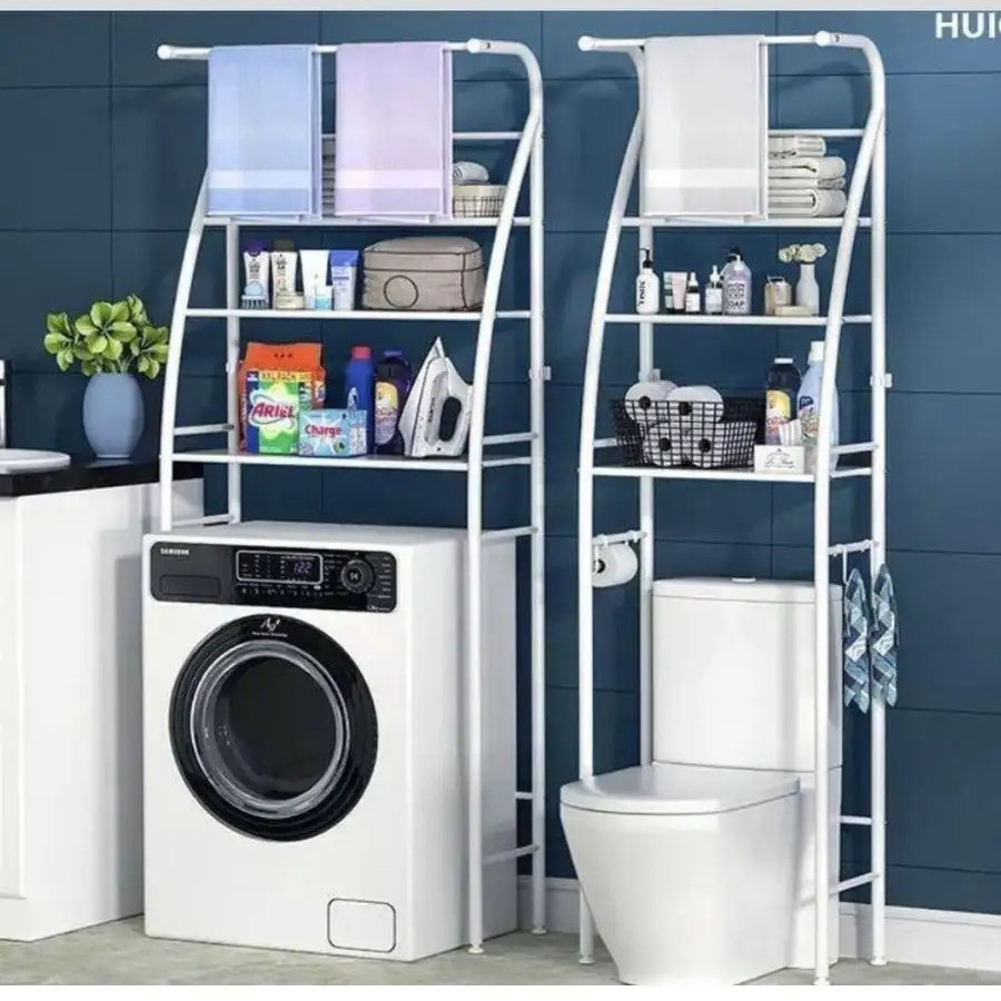 Полка для ванной комнаты над стиральной или сушильной машиной, складная, белая полка 65х160х25 см Каменец-Подольский - изображение 5