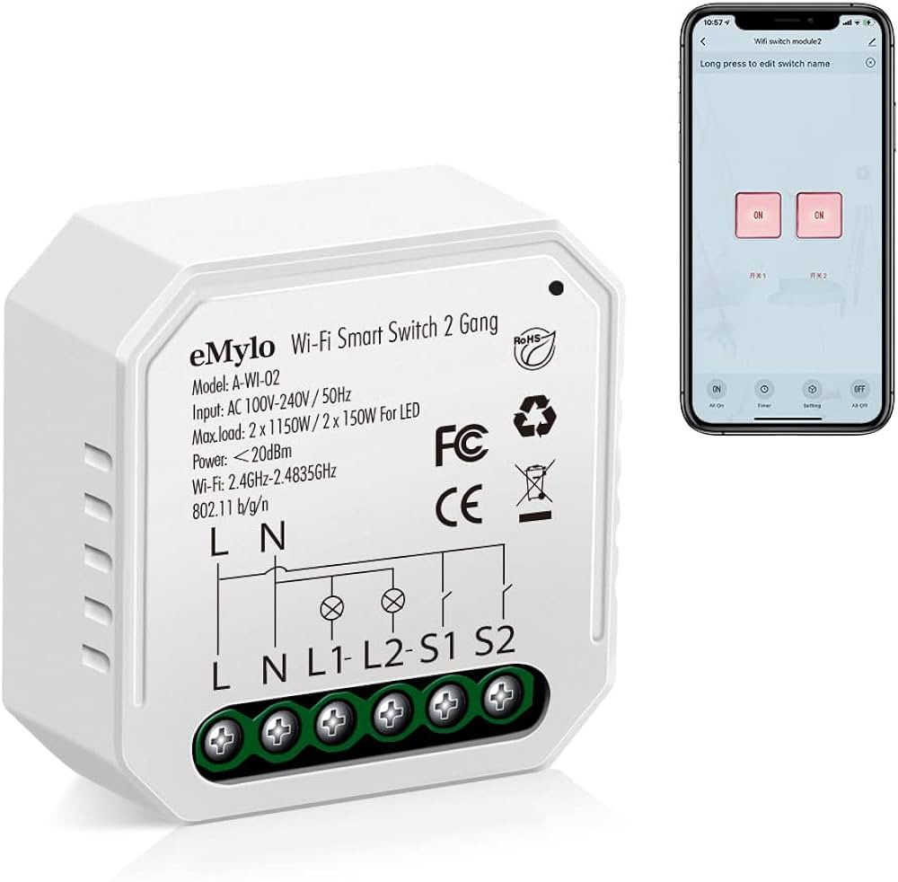 Wifi реле (двоканальне) eMylo a-wi-02 Луцьк - фото 1