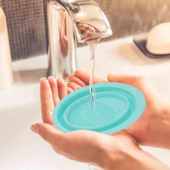 Ванночка для мойки кисточек макияжа складная (салатова) Винница