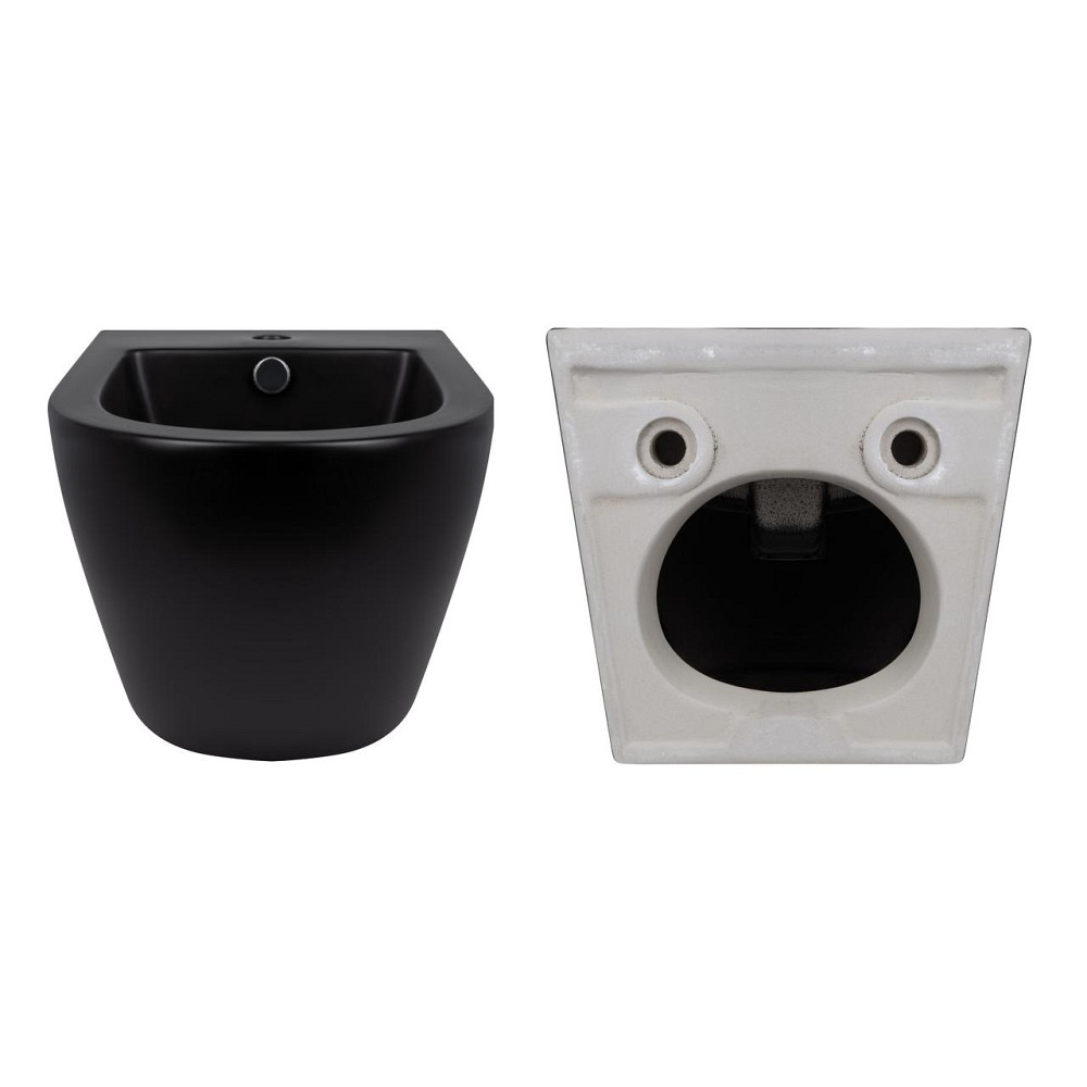 Комплект Qtap Robin Matt Black 2 в 1: унитаз подвесной Ultra Quiet QT13332381АSMB + биде подвесное QT1355046FMB Киев - изображение 8