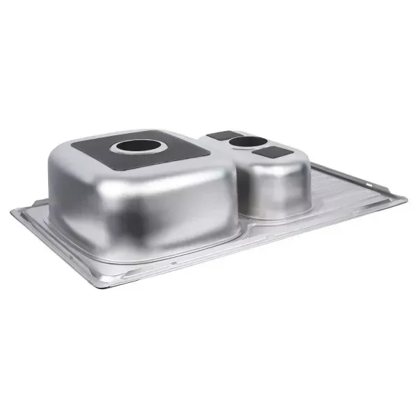 Кухонная мойка из нержавеющей стали WEZER 7850(08) Satin 780x500x180 мм (0.8 мм) Киев - изображение 4