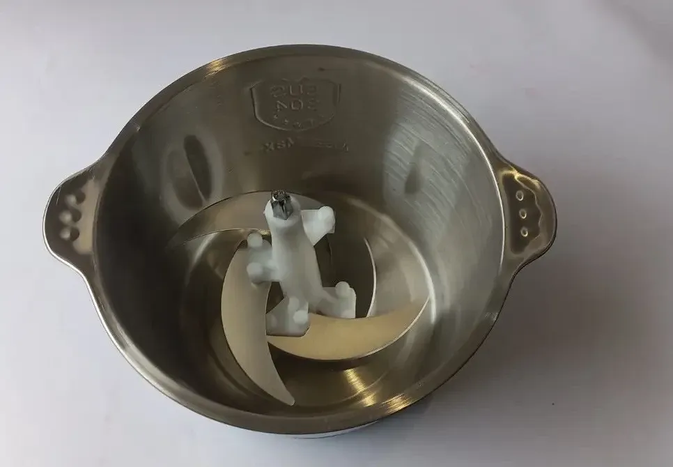 Електричний подрібнювач BITEK BT-7019, потужність 1000 Вт, 2 швидкості, чаша 2 л, метал. Одеса - фото 4