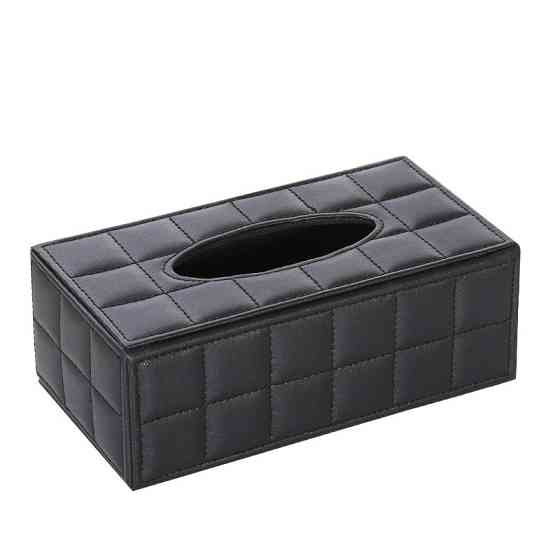 Органайзер для салфеток, салфетница, диспенсер под салфетки для дома,кухни ванной из искусственной кожи, черный Каменец-Подольский