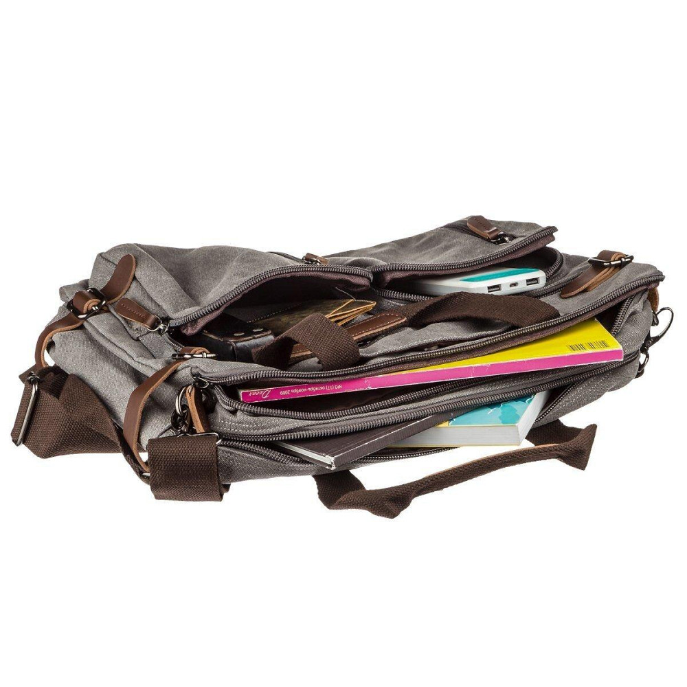 Сумка-трансофрмер текстильная большая Серая (Vintage) Киев - изображение 12