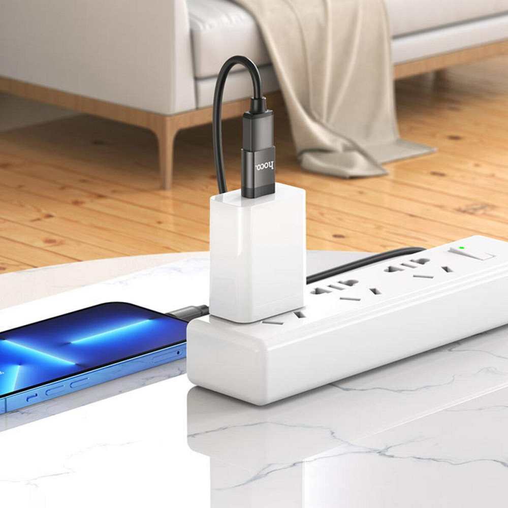 Хаб адаптер перехідник HOCO UA17 Type-C "тато" - USB "мама" USB3.0 adapter Black 6931474762016 Одеса - фото 7