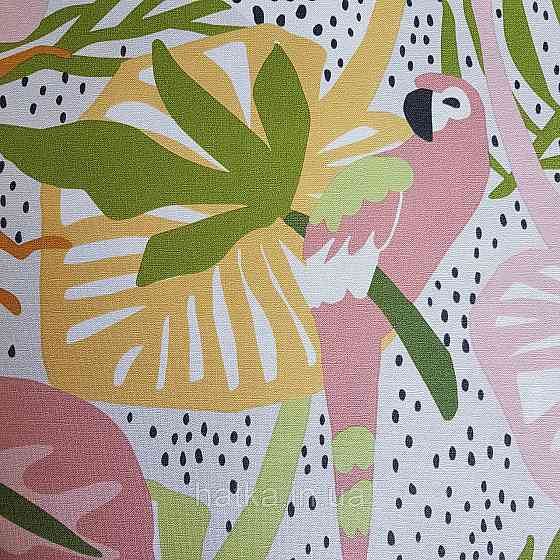 Шпалери флізелінові BN Doodleedo 0,53 х 10 м дитячі тропіки мавпи, папуги пальми монстери жовті рожеві Київ