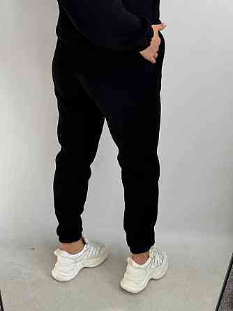 Флісовий спортивний костюм зі змійкою Чорний XL-2XL Харків