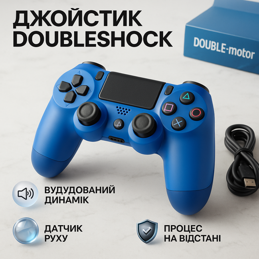Джойстик DOUBLESHOCK для PS 4, игровой беспроводной геймпад PS4/PC аккумуляторный джойстик. Цвет: синий CM-90 Киев - изображение 17