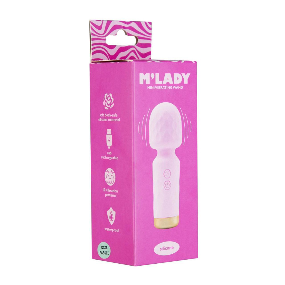Вібромасажер M’Lady Mini Vibrating Wand Pink Sex Aura Київ - фото 2