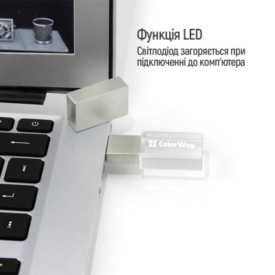 USB флеш накопитель ColorWay 32GB 3.0 Transparent (CW-USBCL32) Винница - изображение 5